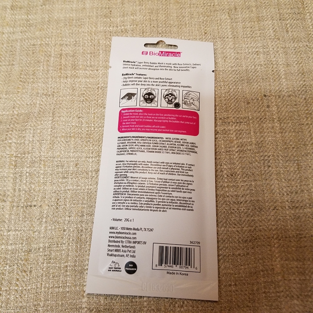 🆕️BioMiracle Bubble Masks (Set of 2) - Picture 4 of 4
